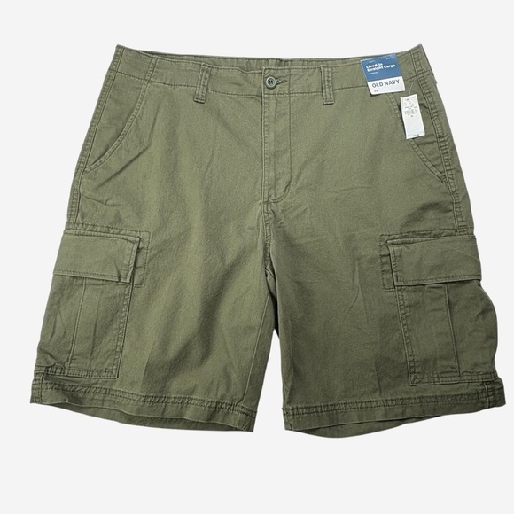 Old Navy Mens Lived In Straight Cargo Shorts 38 Heritage Green 9” Inseam NEW - Picture 3 of 10